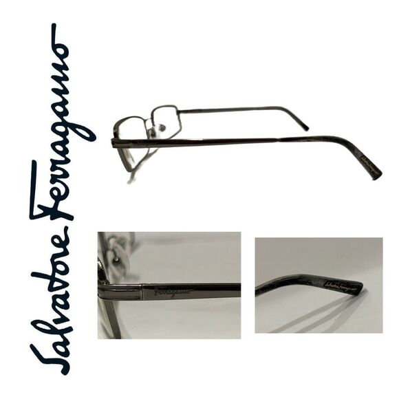 Salvatore Ferragamo Metal Frame Prescription Glasses with‎ Leather Case - Picture 2 of 3